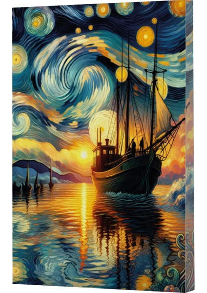Vivago Art Van Gogh 2 Gemi 14X20 Çizgili DEFTER-15X15 Çizgisiz Defter Seti (320 Sayfa)