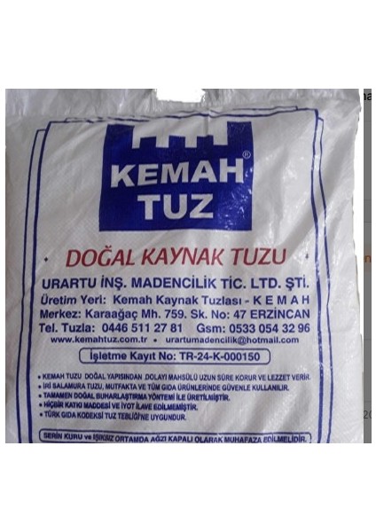 Kemah Doğal Kaya Tuzu 2 kg
