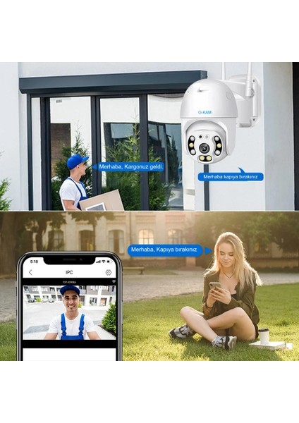 Pro Drs-3038 3MP 360° Görüş Hareketli WiFi Waterproof Akıllı Güvenlik Kamerası fiyatları