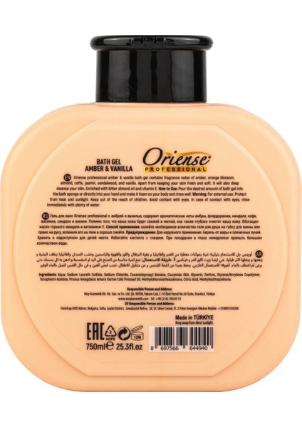 Duş Jeli Amber & Vanilya 750 ml