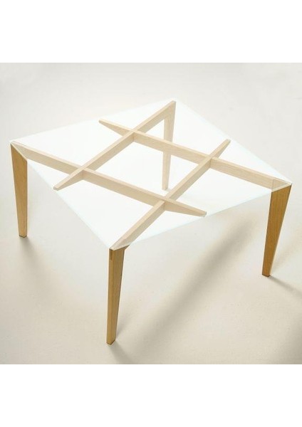 Seta Kare Honeycomb Model Ahşap Sehpa 112*112*40 cm