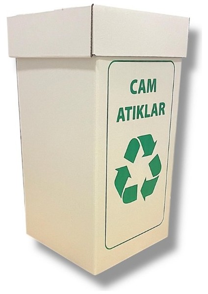 Cam Atık Kutusu 36 x 36 x 70 cm