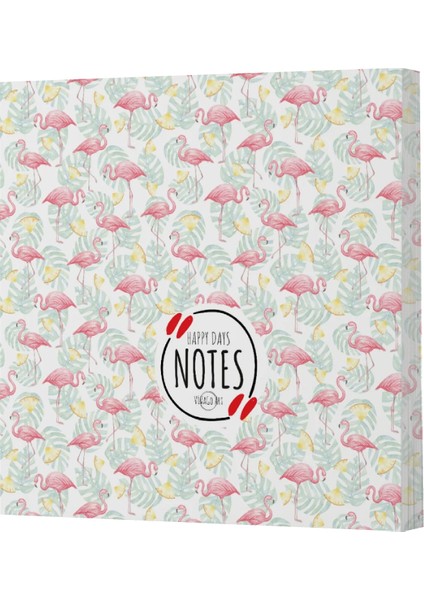 Vivago Art Flamingo Serisi 15X15 Çizgisiz Defter Seti (4X160 Sayfa)