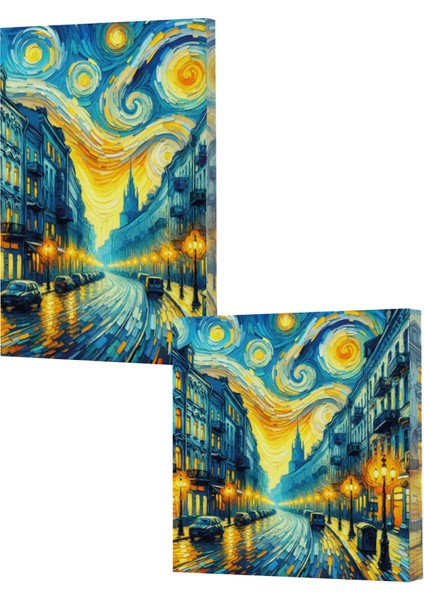 Vivago Art Van Gogh 6 Sokak 14X20 Çizgili DEFTER-15X15 Çizgisiz Defter Seti (320 Sayfa)