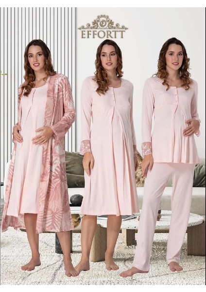 Dvina Effortt Dörtlü Lohusa Seti Pembe Xxlarge - 9046