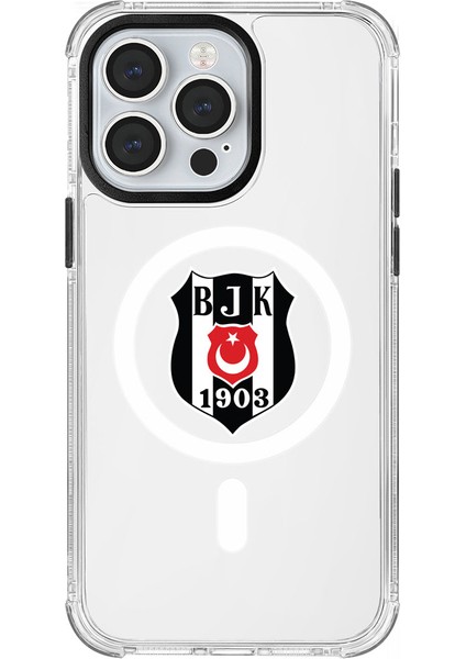 Apple iPhone 13 Pro Beşiktaş Magsafe Logo Şeffaf Telefon Kılıfı