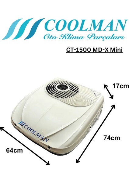 CT-1500 Md-X Mini Elektrikli Tavan Park Klima (12-24V)