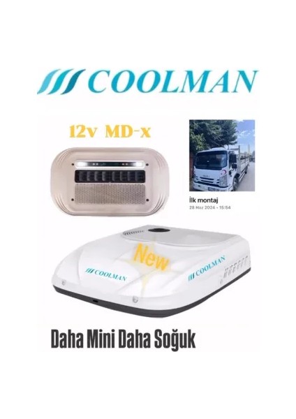 CT-1500 Md-X Mini Elektrikli Tavan Park Klima (12-24V)