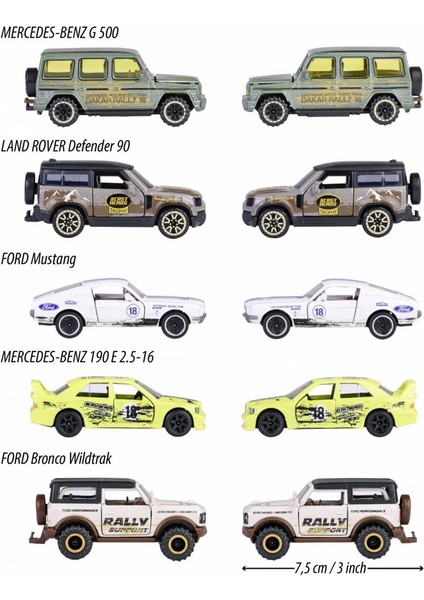 Majorette Castheads Track Racer 5'li modelleri