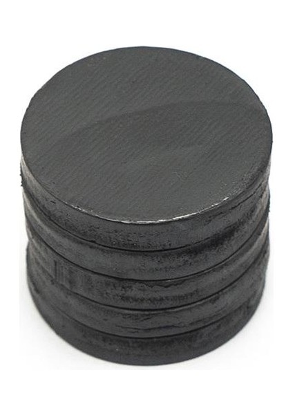 Ø19X3 mm Yumuşak Ferrit Süsleme Mıknatısı - Esnek Siyah Mıknatıs (100 Adet)