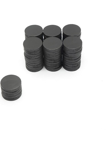 Ø19X3 mm Yumuşak Ferrit Süsleme Mıknatısı - Esnek Siyah Mıknatıs (100 Adet)