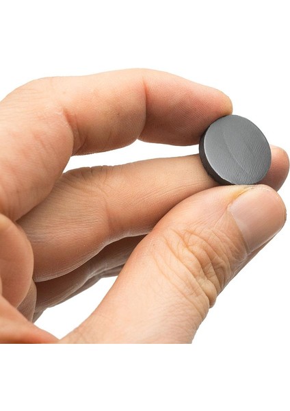 Ø19X3 mm Yumuşak Ferrit Süsleme Mıknatısı - Esnek Siyah Mıknatıs (100 Adet)