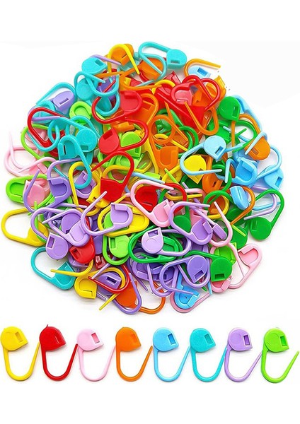 Plastik Çengelli Iğne 50 Li 1 Paket Örgü Ayracı Renkli Oval Çengelli Iğne Klips Ilmek Sabitleyici Belirleyici Ip Tutucu fiyatları