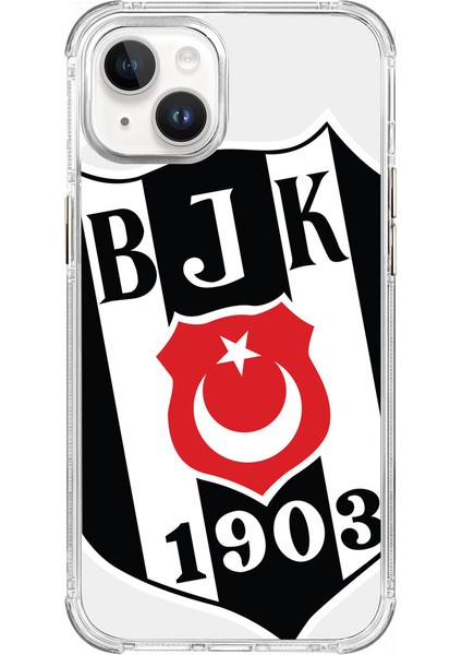 Apple iPhone 13 Beşiktaş Büyük Logo Şeffaf Telefon Kılıfı