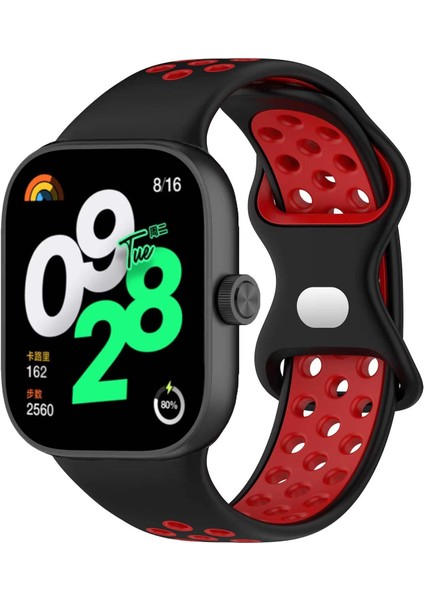 Xiaomi Redmi Watch 5 Rainbow Gently Band Kordon Siyah Kırmızı