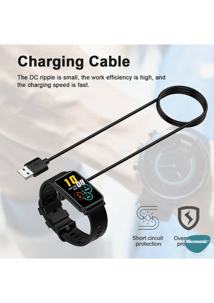 Huawei Watch Fit 3 Manyetik USB Şarj Kablosu Beyaz