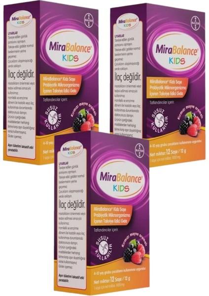 Mirabalance Kids 12 Saşe x 3 Adet