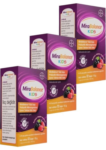 Mirabalance Kids 12 Saşe x 3 Adet