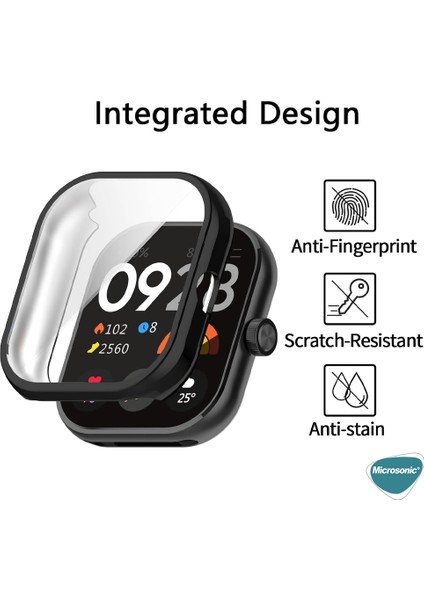 Xiaomi Redmi Watch 5 Kılıf 360 Full Round Soft Silicone Siyah