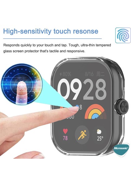 Xiaomi Redmi Watch 5 Kılıf 360 Full Round Soft Silicone Şeffaf