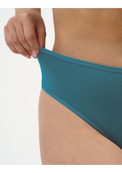 Yüksek Bel, Toparlayıcı, Tanga Külotlar - 5'li Paket Siyah, Füme, K Yeşil, Taş Rengi, Füme
