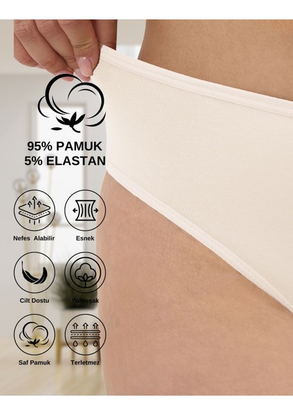 Yüksek Bel, Toparlayıcı, Tanga Külotlar - 5'li Paket - Kahve, Taş, Pudra, Bej, Açık Kahve modelleri