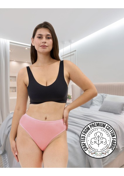 Yüksek Bel, Toparlayıcı, Tanga Külotlar - 5'li Paket Fuşya, Somon, Ekru, Lila, Gül Kurusu fiyatları