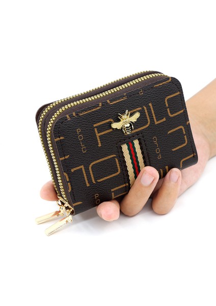 Çift Fermuarlı Anahtar Çantası Büyük Kapasiteli Kart Tutucu Değişiklik Anahtar Çantası Erkek ve Kadın Araba Anahtar Çantası (Yurt Dışından) indirimleri