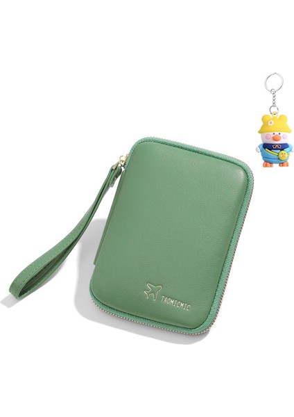 Basit Kart Tutucu Fermuarlı Pasaport Çantası Çoklu Kart Yuvası Değişiklik Hepsi Bir Arada Kimlik Saklama Çantası Koruyucu Kılıf Klip Kabuk (Yurt Dışından)