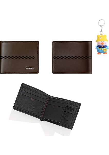 Erkek Kısa Iş Cüzdanı Çoklu Kart Yuvası Başlangıç Günlük Para Cüzdanı Kart Tutucu (Yurt Dışından)
