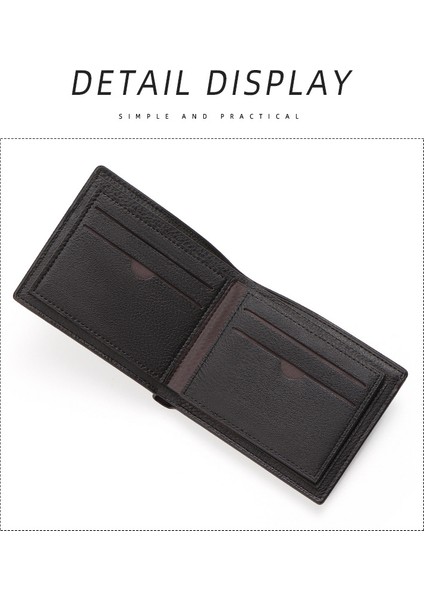 Erkek Kısa Iş Cüzdanı Çoklu Kart Yuvası Başlangıç Günlük Para Cüzdanı Kart Tutucu (Yurt Dışından) indirimleri
