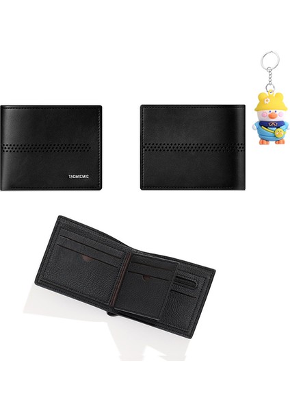 Erkek Kısa Iş Cüzdanı Çoklu Kart Yuvası Başlangıç Günlük Para Cüzdanı Kart Tutucu (Yurt Dışından)