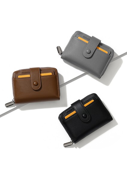 Iş Banliyö Madeni Para Kimlik Kartı Tutucu Yaratıcı Kısa Fermuar Büyük Kapasiteli Bozuk Para Cüzdanı (Yurt Dışından) fiyatları