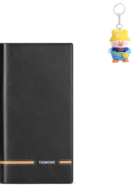 Basit Erkekler Uzun Iki Katlı Cep Telefonu Cüzdanı Büyük Kapasiteli Iş El Cüzdanı Kart Tutucu (Yurt Dışından)