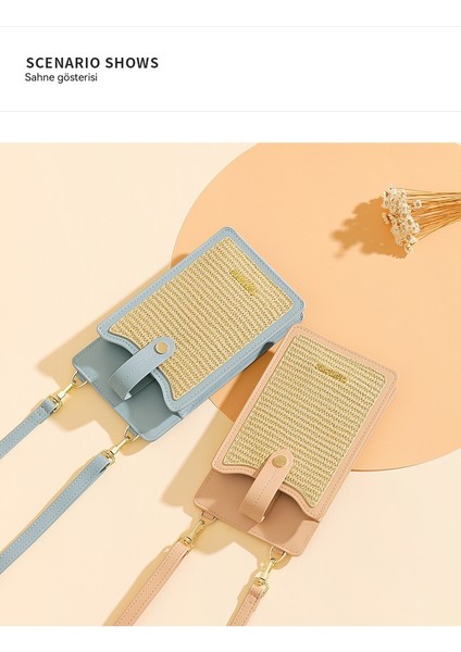 Crossbody Çanta Kadın Banliyö Cep Telefonu Çantası Basit Fermuarlı Moda Kimlik Bozuk Para Cüzdanı Kart Tutucu (Yurt Dışından) fırsatları