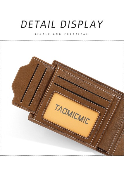 Kısa Erkek Cüzdanı Ultra Ince Iki Katlı Çoklu Kart Yuvası Değişim Parası Tutucu Kart Tutucu (Yurt Dışından) indirimleri