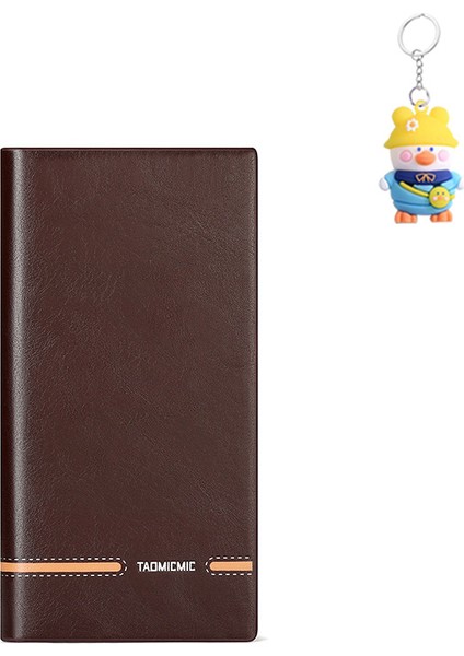 Basit Erkekler Uzun Iki Katlı Cep Telefonu Cüzdanı Büyük Kapasiteli Iş El Cüzdanı Kart Tutucu (Yurt Dışından)