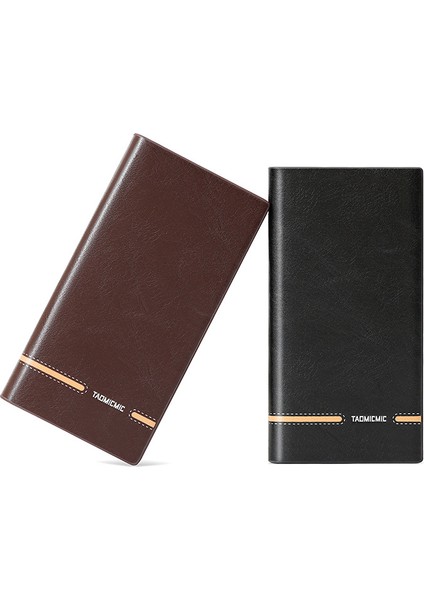 Basit Erkekler Uzun Iki Katlı Cep Telefonu Cüzdanı Büyük Kapasiteli Iş El Cüzdanı Kart Tutucu (Yurt Dışından) fiyatları