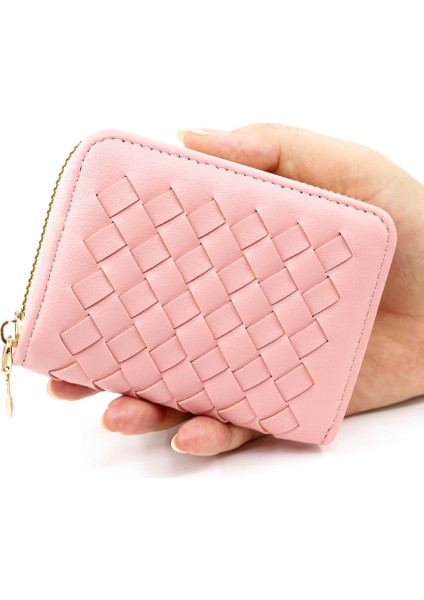 Basit Kadın Kart Tutucu Kısa Fermuarlı Çanta Çoklu Kart Yuvası Para Cüzdanı Depolama Çantası (Yurt Dışından) fiyatları