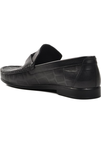 Siyah Deri Erkek Loafer Ayakkabı PC.25104