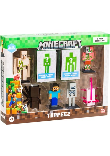 Minecraft 3D Figür Kalem Başlığı Toppeez 8'li fiyatları
