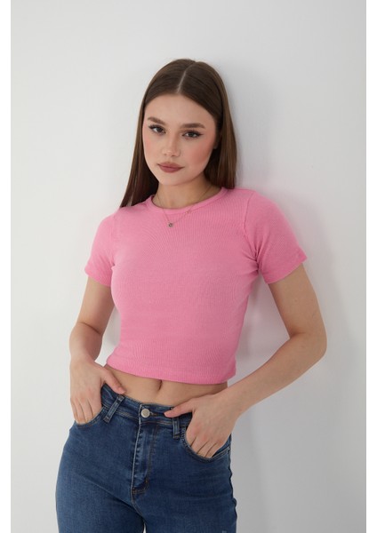 2'li Adet Fitilli Kısa Kol ve Askılı Body Crop Bluz Seti fiyatları
