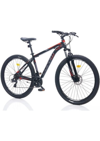 Felix 2.1 Erkek Dağ Bisikleti 460H Md 27.5 Jant 24 Vites Siyah Kırmızı Gri