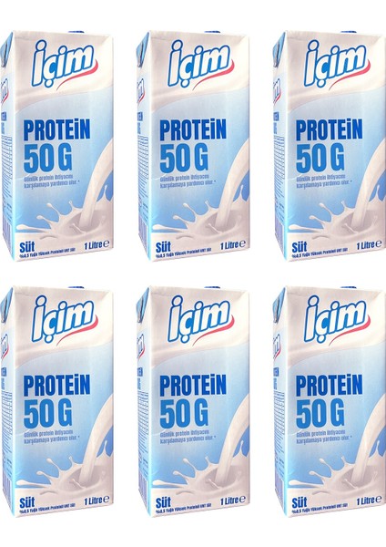 Süt Yüksek Protein 50 gr 1 lt x 6 Adet