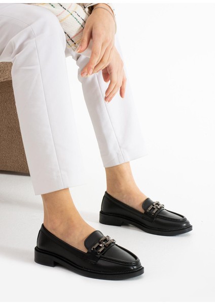 Kadın Loafer Makosen Casual Tokalı Günlük Ayakkabı