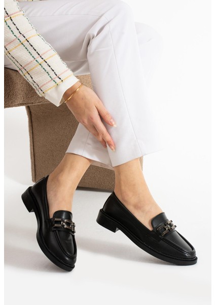 Kadın Loafer Makosen Casual Tokalı Günlük Ayakkabı