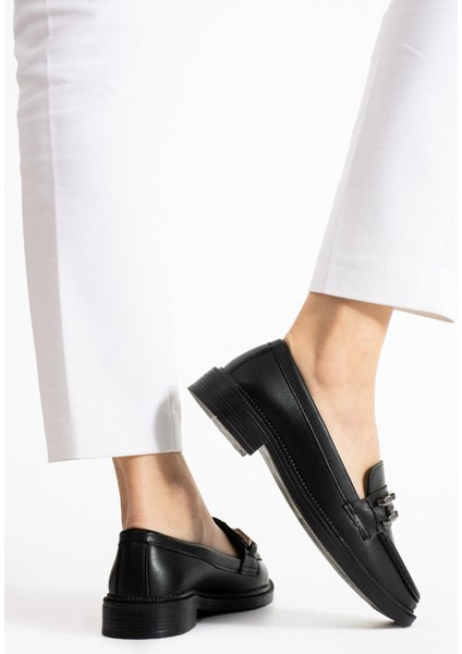 Kadın Loafer Makosen Casual Tokalı Günlük Ayakkabı
