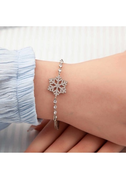 Gümüş Kar Tanesi Kadın Bileklik fiyatları