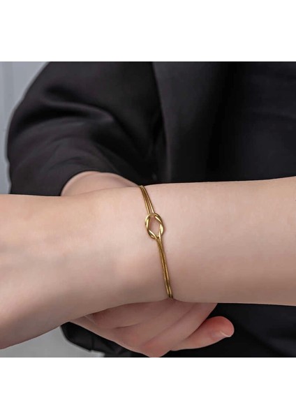 Gümüş Gold Aşk Düğüm Kadın Bileklik fırsatları