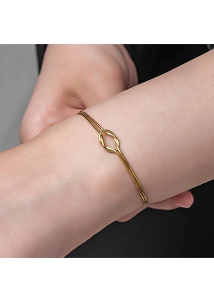 Gümüş Gold Aşk Düğüm Kadın Bileklik indirimleri